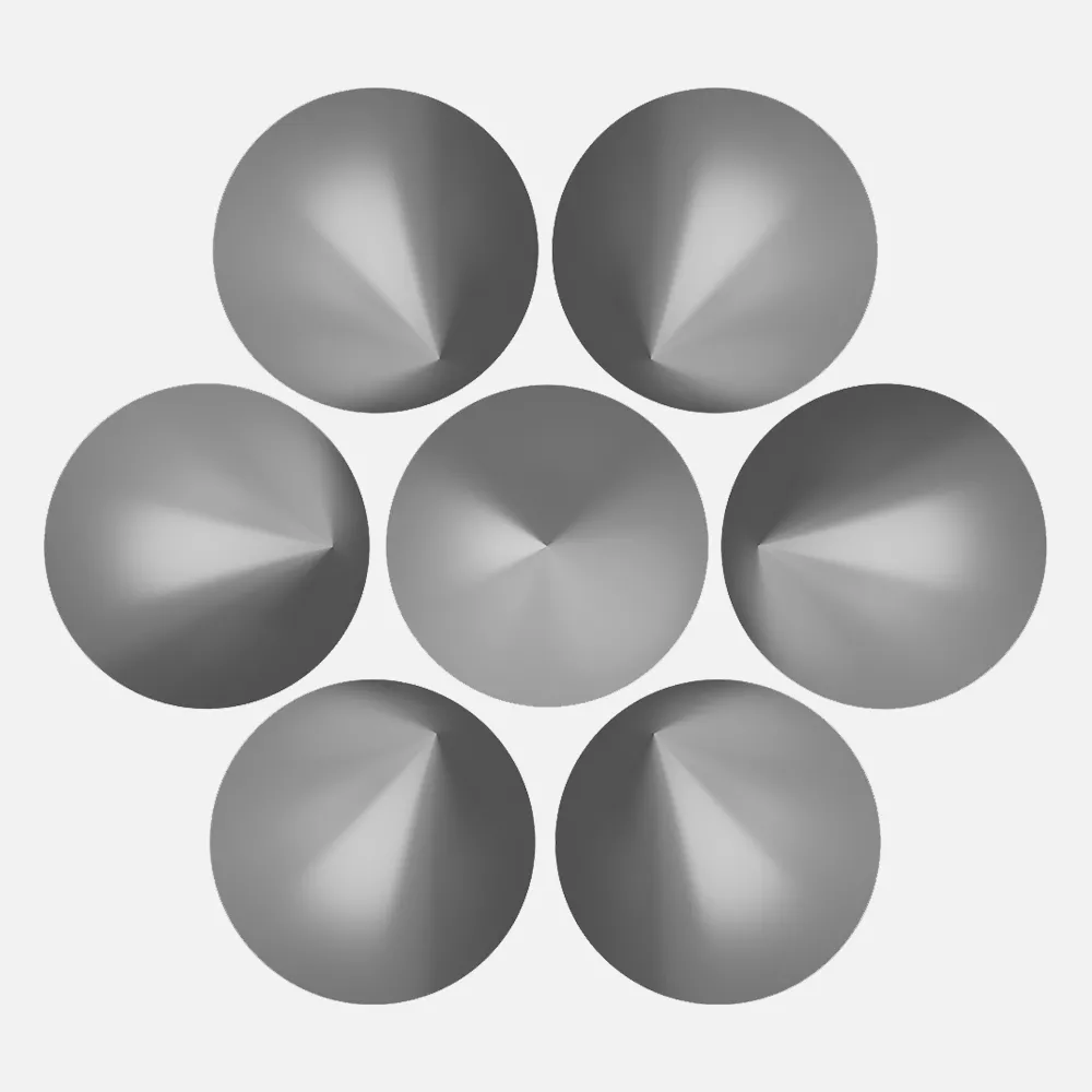 Aghi 7 punte Round Liner 0,25mm per dermopigmentazione, ideali per linee precise e un rilascio intenso del colore
