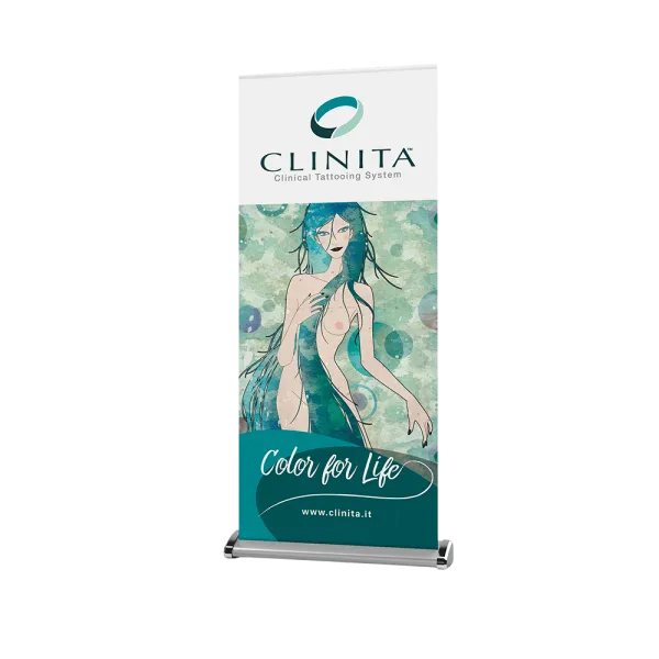 Aluminum Roll-Up with PVC Print Promotional Items Clinita